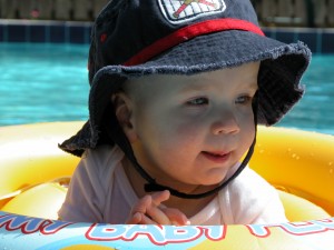 Gavin enjoying the pool Gavin enjoying the pool